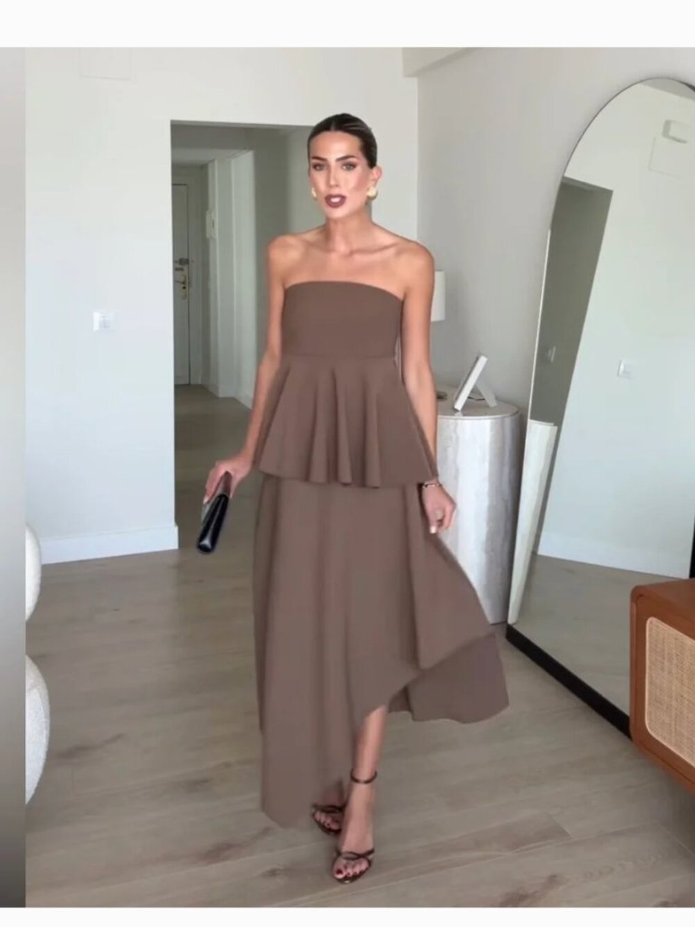 NWT ZARA / Asymmetrical Crepe Skirt